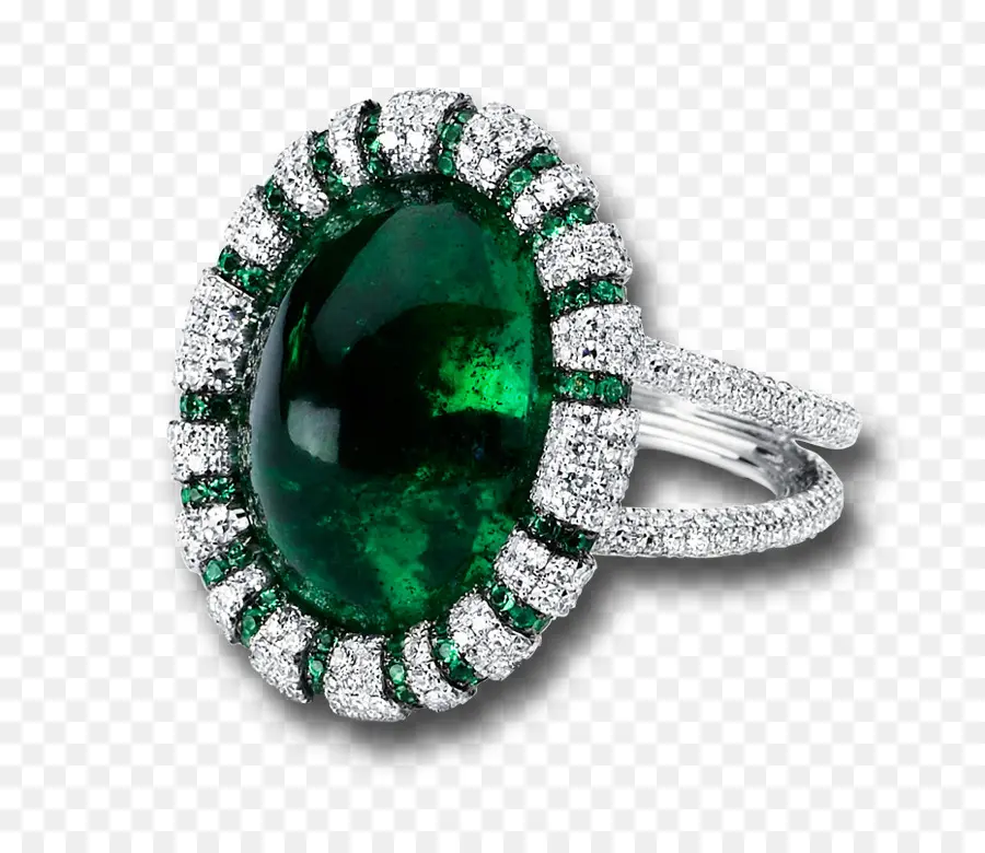 Anillo De Piedras Preciosas Verdes，Piedra Preciosa PNG