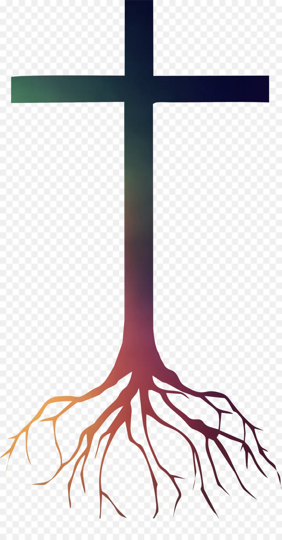 Cruz Con Raíces，árbol PNG