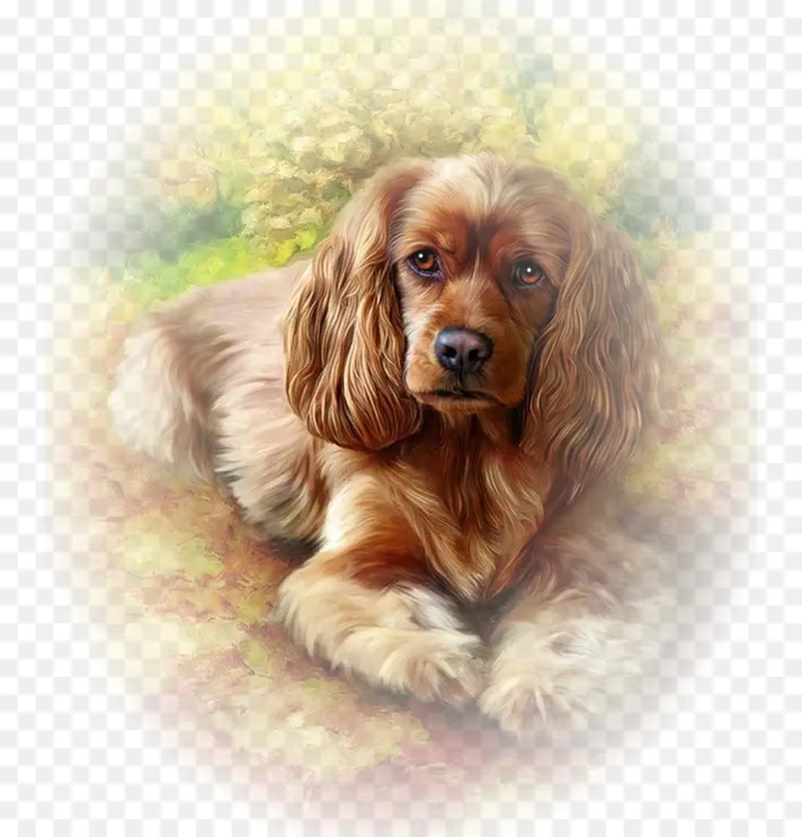 Cocker Spaniel Inglés，Pintar Por Número PNG