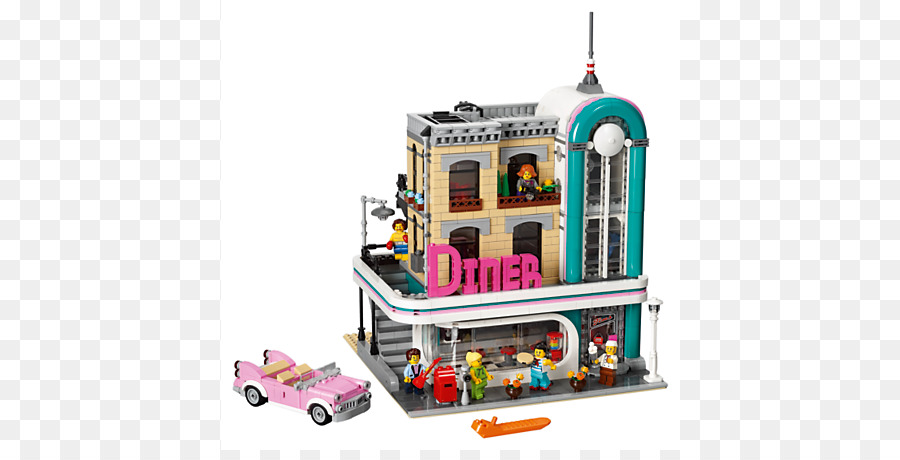 Creador De Lego，Diner Del Centro De Lego 10260 Downtown Diner PNG