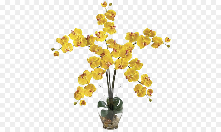 Orquídeas Amarillas，Florero PNG