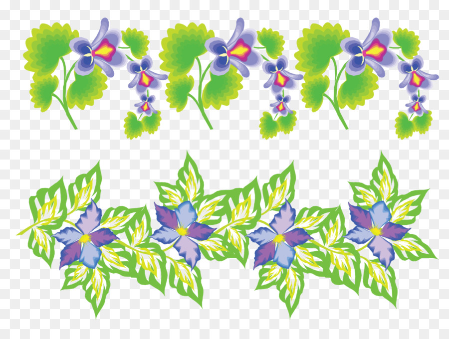 Diseño Floral，Viñeta PNG