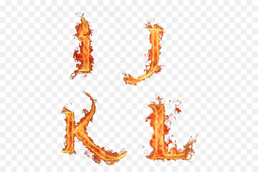 Letras Llameantes，Fuego PNG