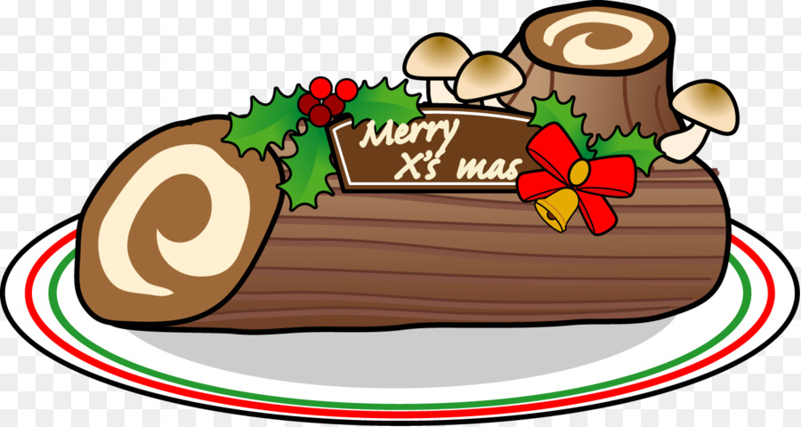 Pastel De Troncos De Navidad，Postre PNG