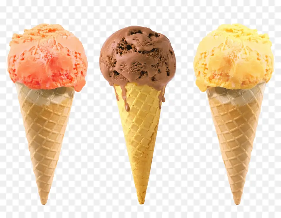 Conos De Helado，Postre PNG