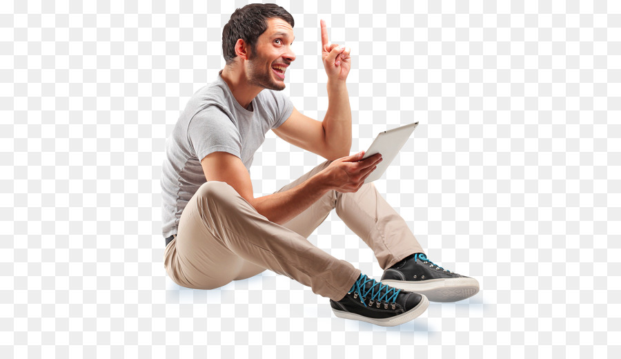 Hombre Con Tableta，Tecnología PNG