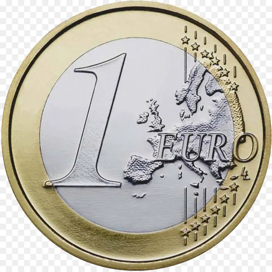 Moneda De 1 Euro，Dinero PNG