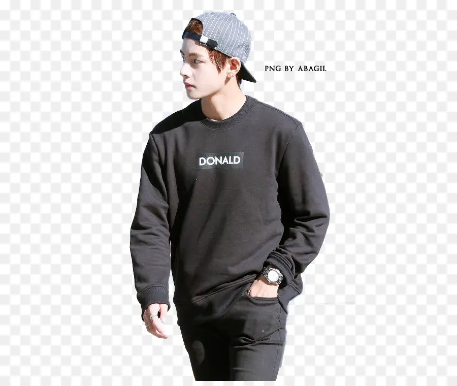 Hombre De Sudadera Negra，Negro PNG