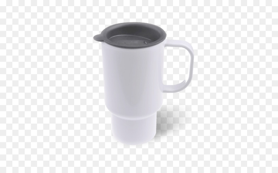 Taza Blanca Con Mango Rojo，Taza PNG