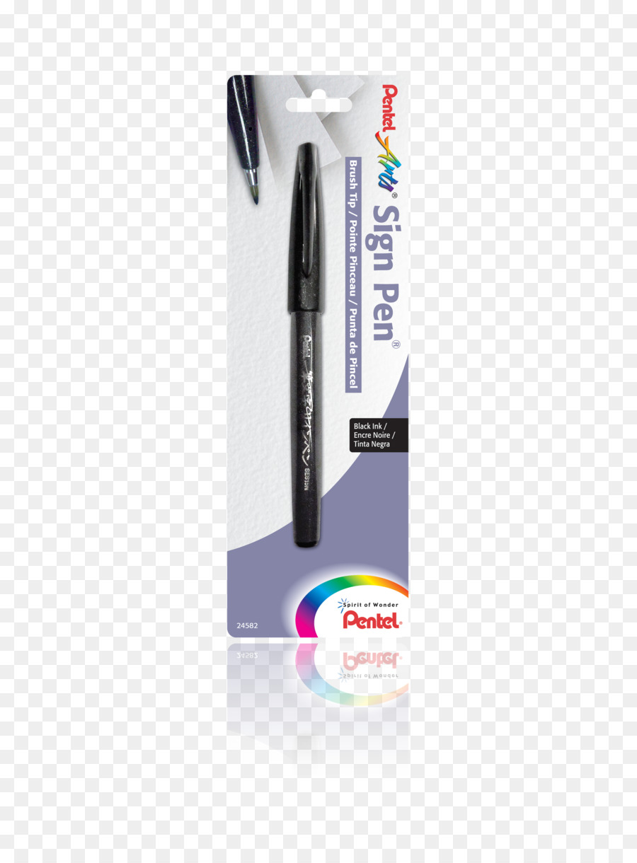 Pentel，Pentel Fude Toque De Pincel Signo De La Pluma PNG