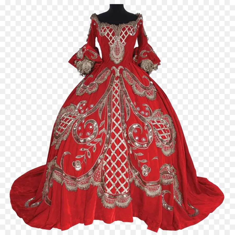 Vestido Rojo，Florido PNG