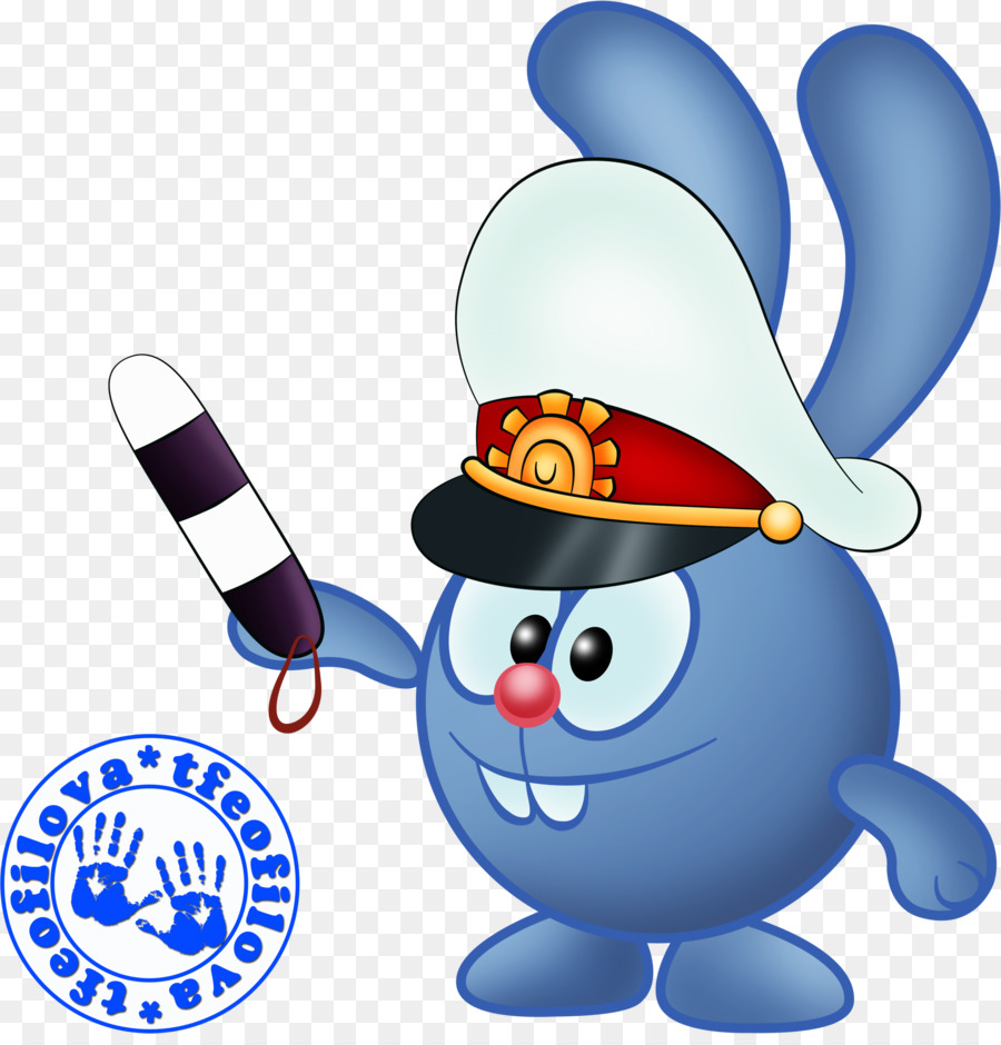 Conejo De Dibujos Animados，Azul PNG