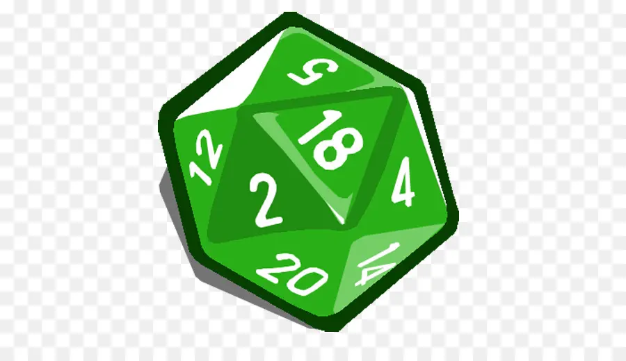 Dados Verdes D20，Juego De Azar PNG