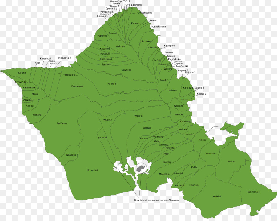 Mapa De Oahu，Hawai PNG