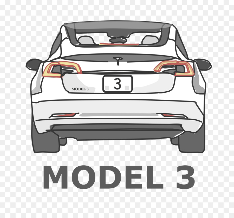 Coche Modelo 3，Coche Eléctrico PNG