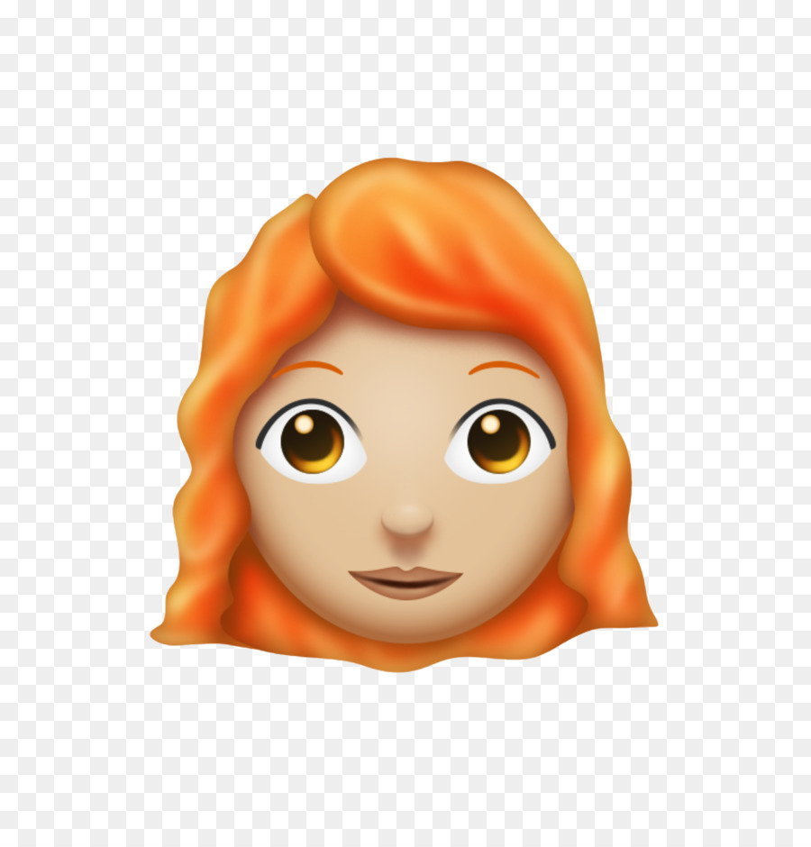 Emoji，El Pelo Rojo PNG