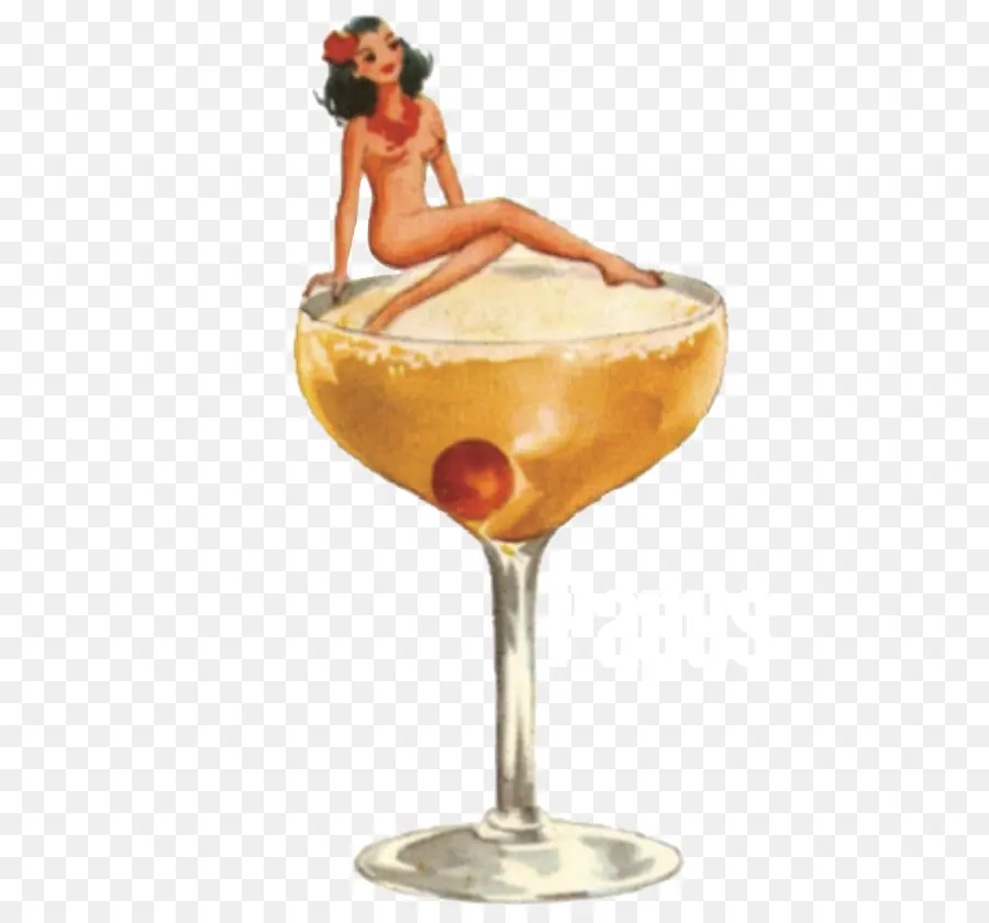 Cóctel Con Chica Pin Up，Beber PNG