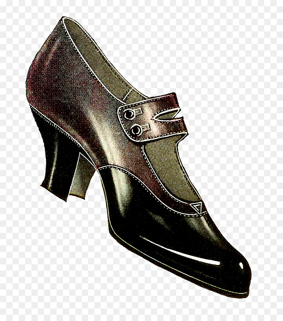 Tacón Alto Negro，Zapato PNG