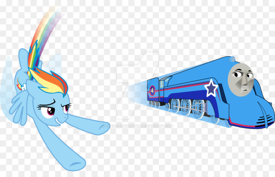 Rainbow Dash Y El Tren，Poni PNG