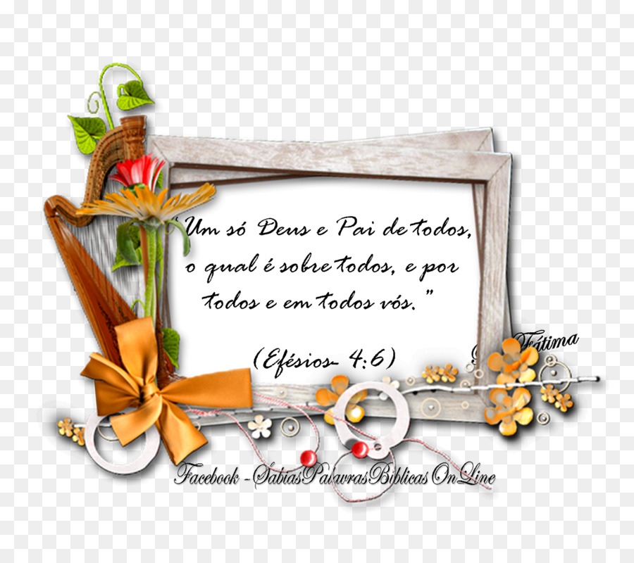 Versículo De La Biblia Con Decoración Floral，Sagrada Escritura PNG