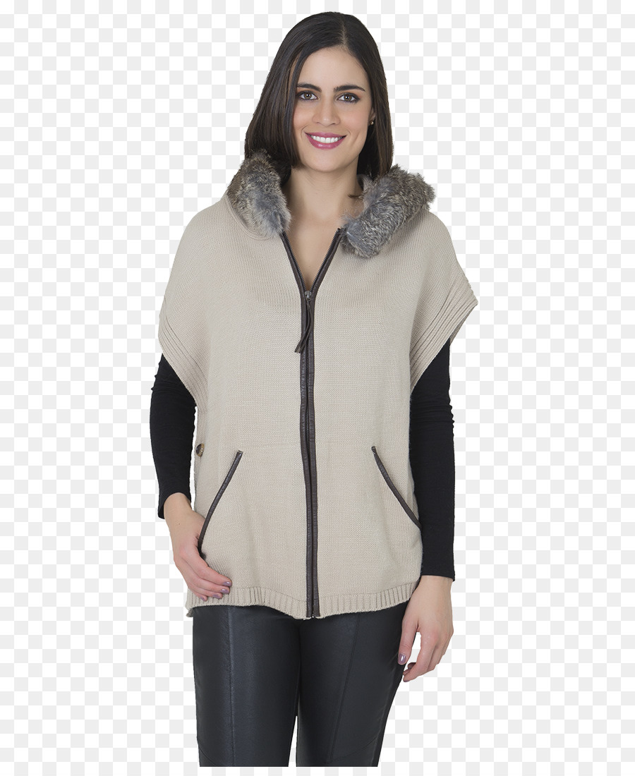 Mujer En Chaleco Beige，Moda PNG