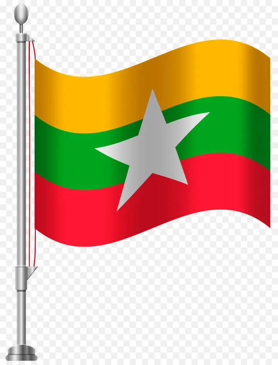 Birmania，Bandera De Myanmar PNG