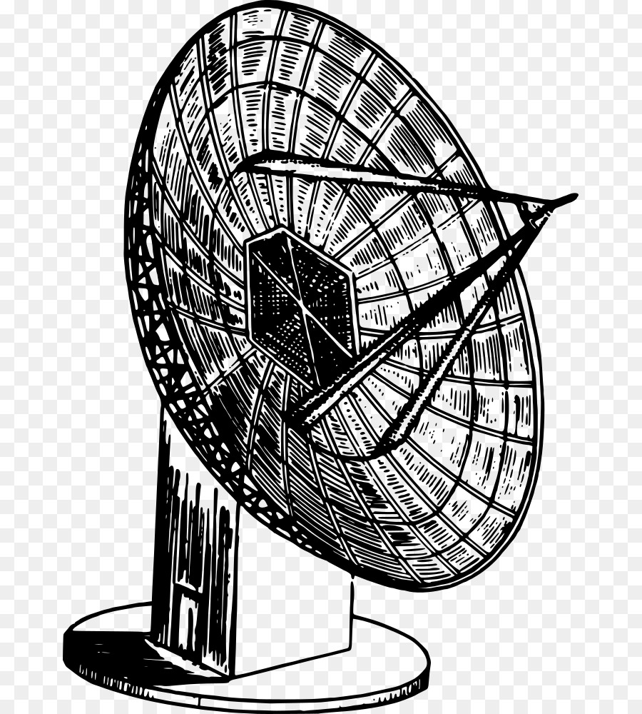 Radio Telescopio，En Blanco Y Negro PNG