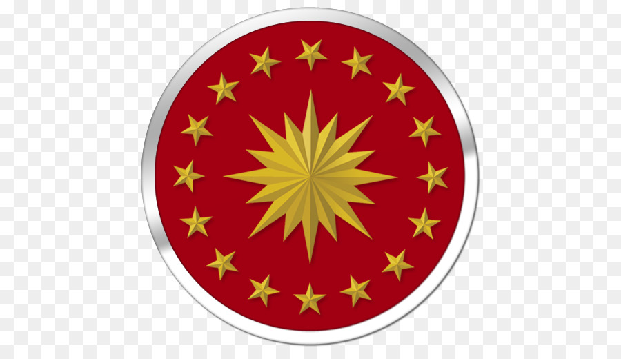 Emblema De Estrella Dorada，Fondo Rojo PNG