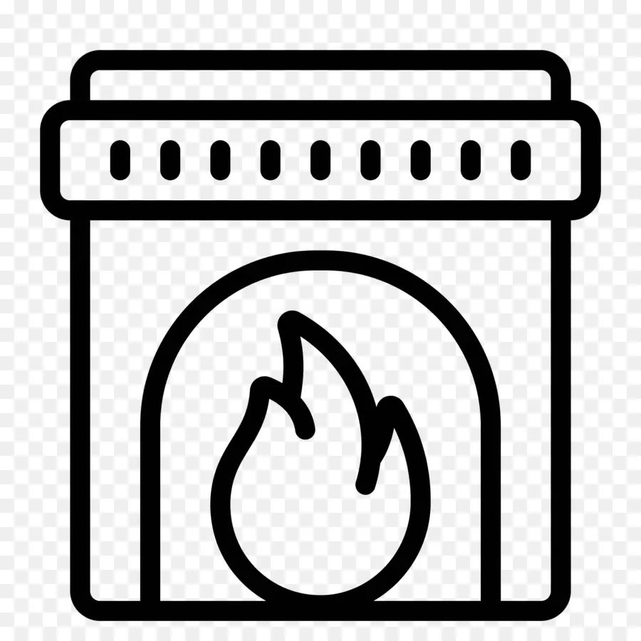 Icono De Chimenea，Negro PNG