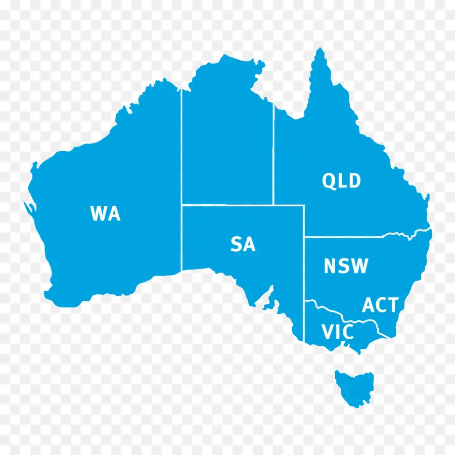 Mapa De Australia，Estados PNG