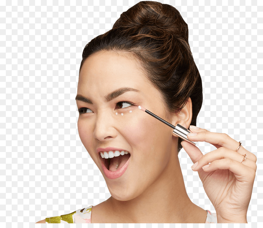 Mujer Aplicando Maquillaje，Productos Cosméticos PNG