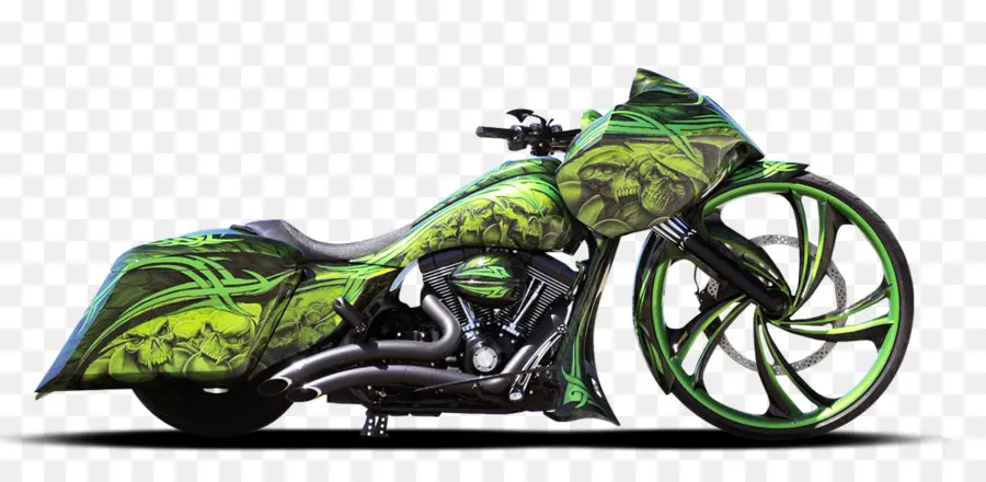 Motocicleta Verde，Bicicleta PNG