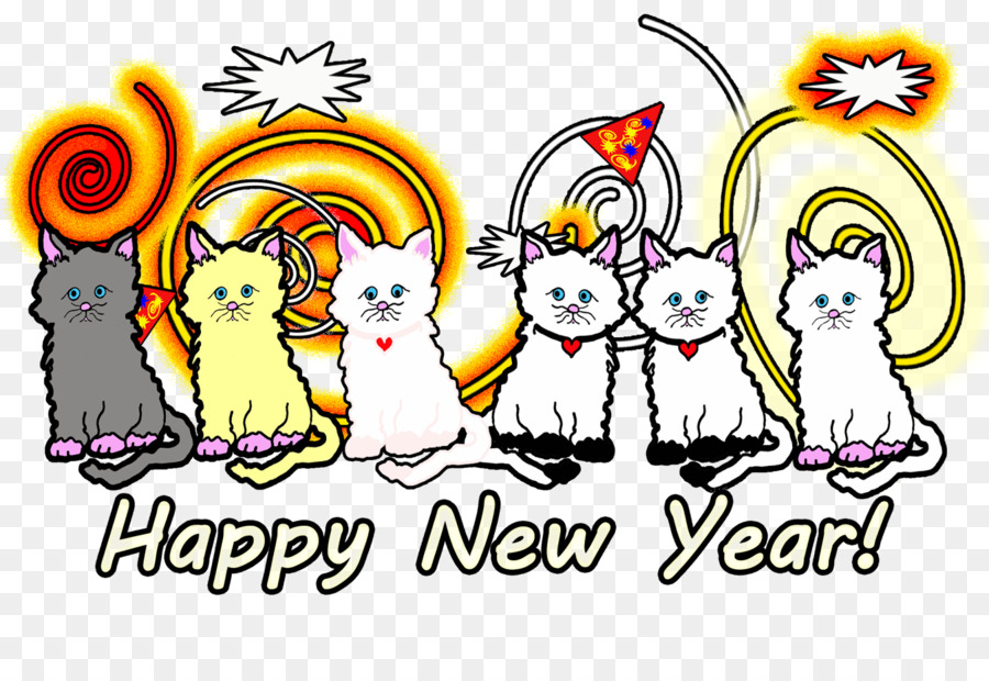 Gato，Año Nuevo PNG