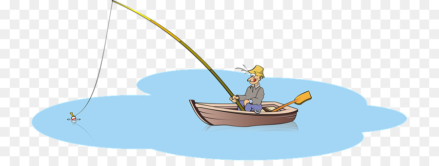 Hombre Pescando，Bote PNG