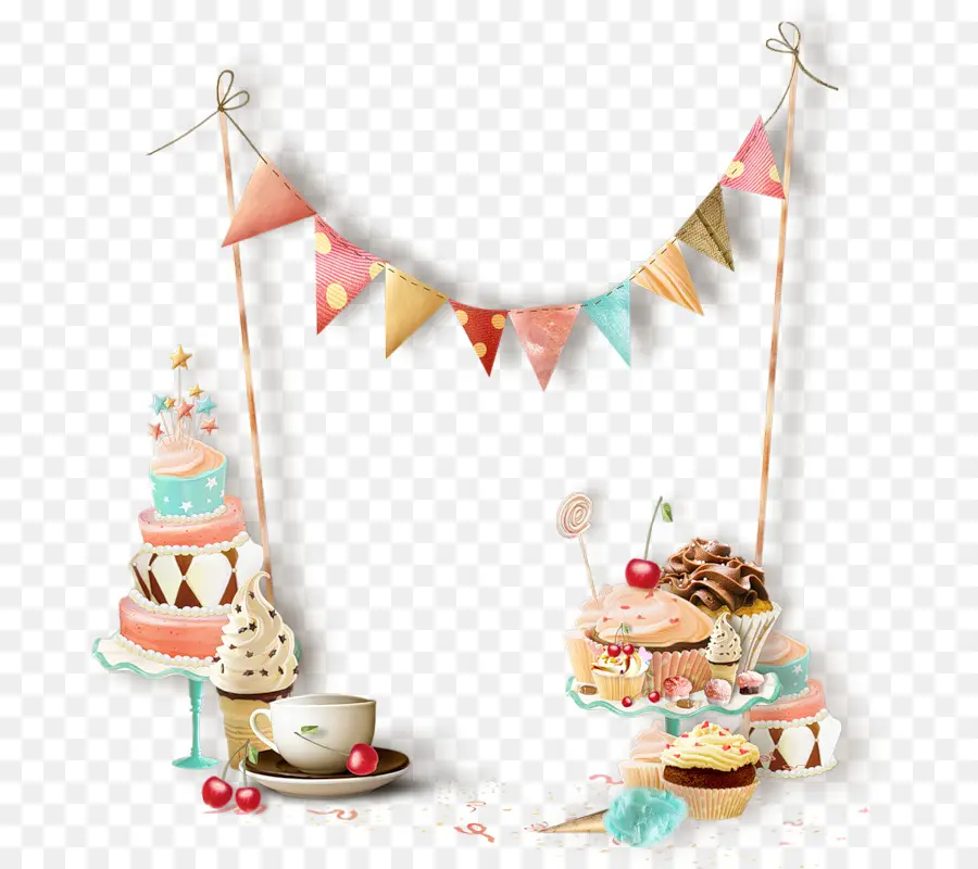 Dulces De Cumpleaños，Pastel PNG