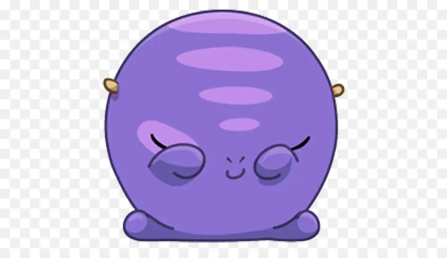 Lindo Personaje Morado，Sonriente PNG