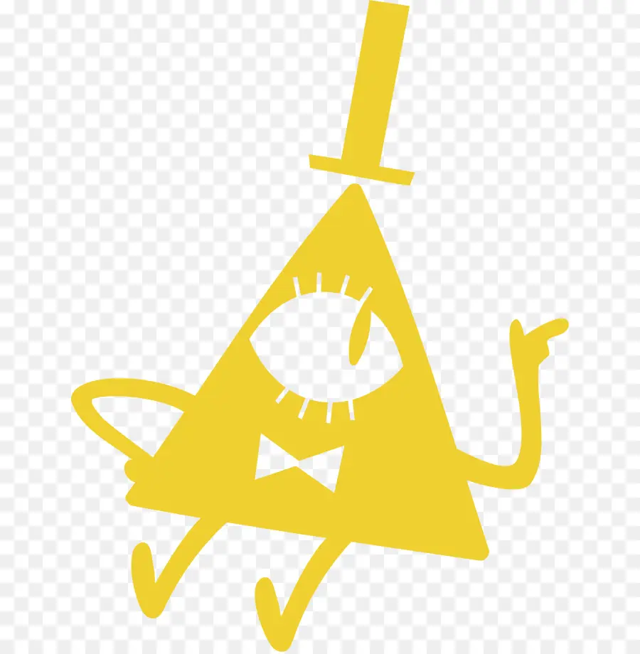 Carácter Triangular，Amarillo PNG