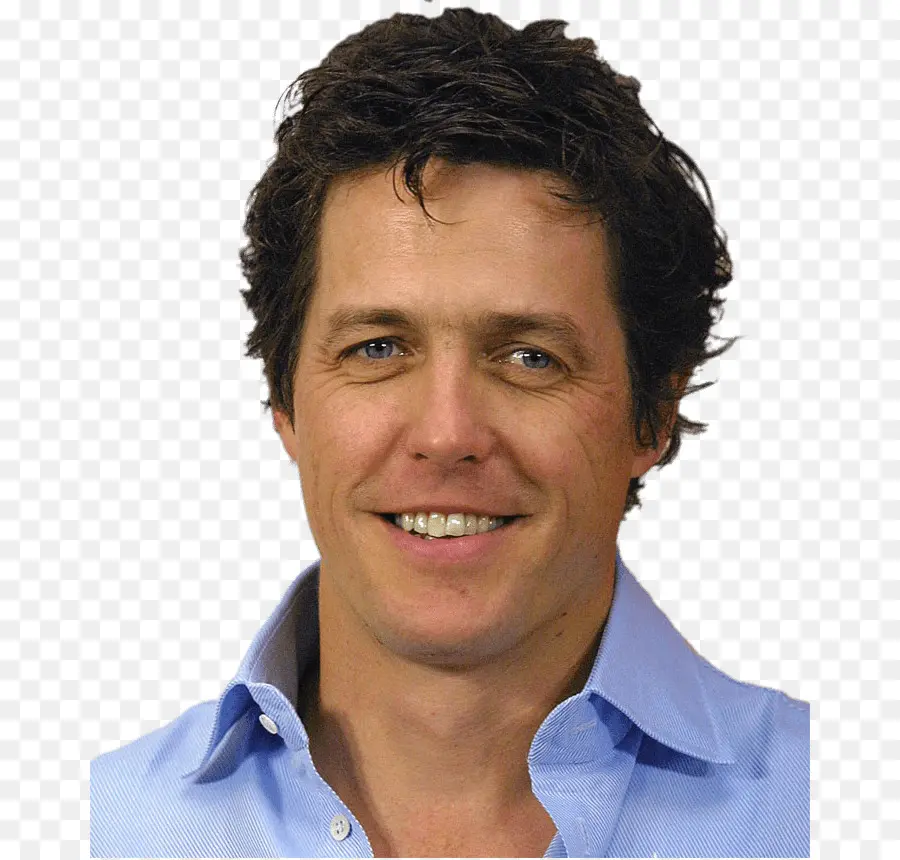 Hombre De Camisa Azul，Sonrisa PNG