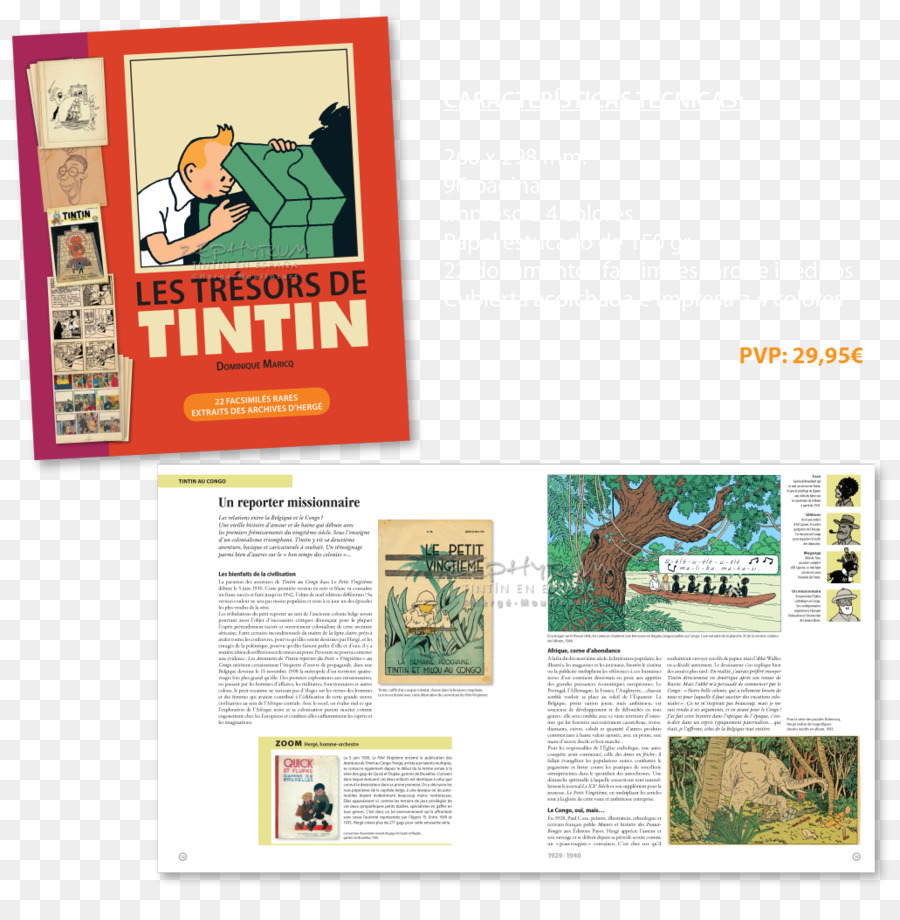 Los Tesoros De Tintín 22 Facsímiles De Raro Extractos De Los Archivos De Hergé，Tintin PNG