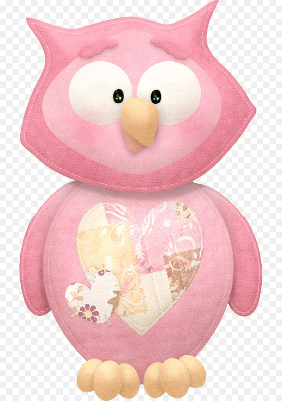 Peluche Búho Rosa，Lindo PNG