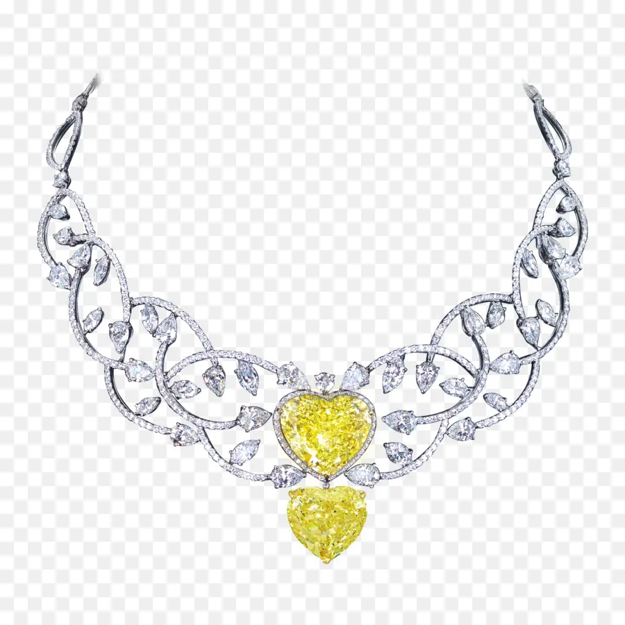 Collar De Diamantes Amarillos，Piedra Preciosa PNG