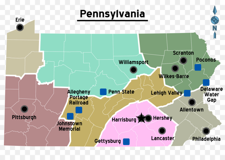 Las Regiones De Pennsylvania，Nueva Jersey PNG