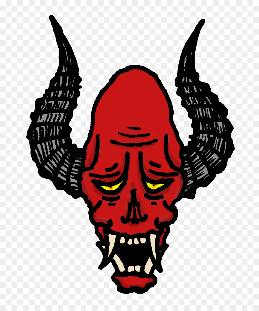 Máscara De Demonio Rojo，Cuerna PNG