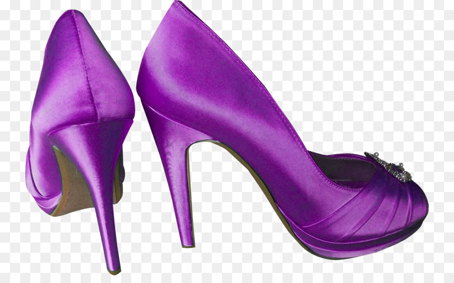 Tacón Alto Morado，Zapato PNG