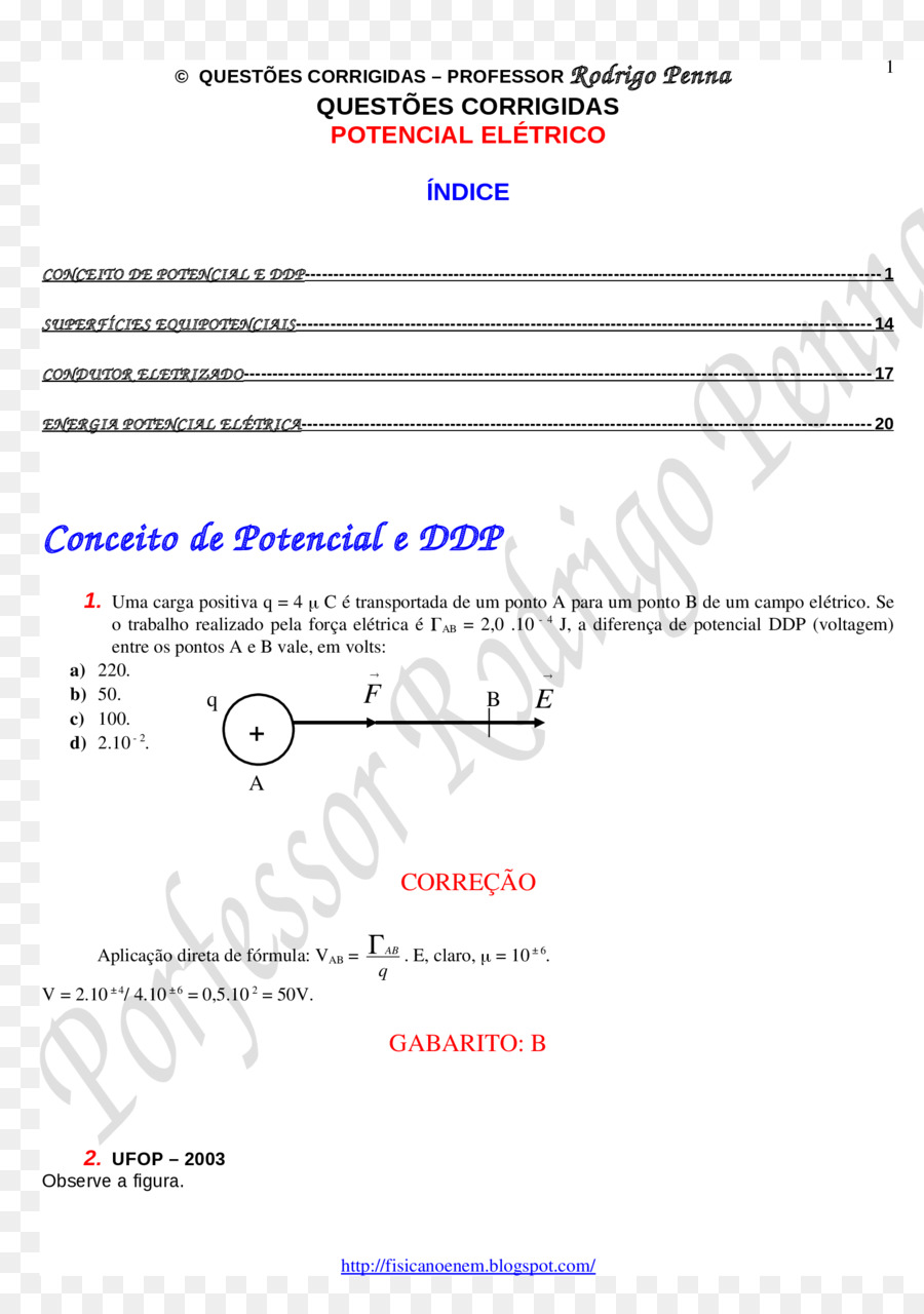 La Carga Eléctrica，El Potencial Eléctrico PNG