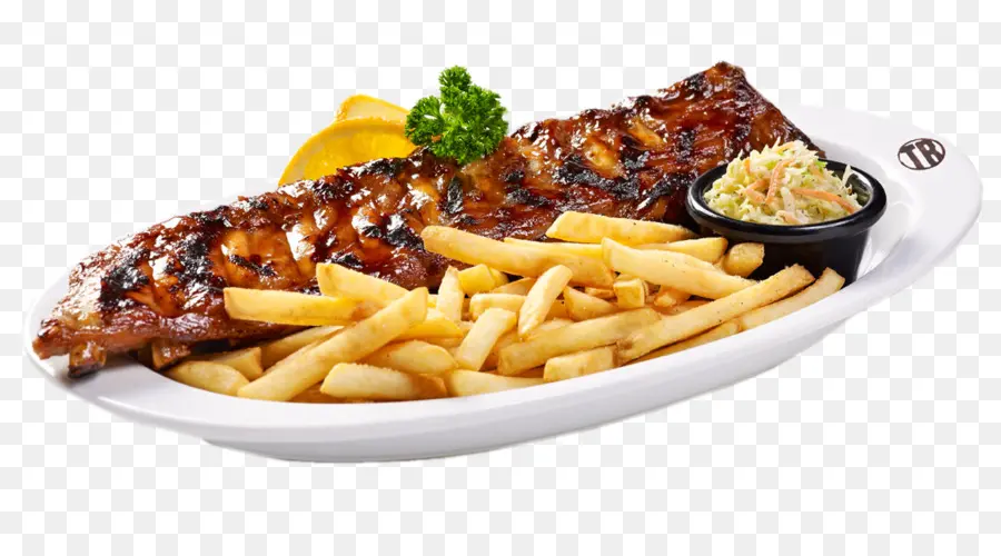 Costillas，Papas Fritas PNG