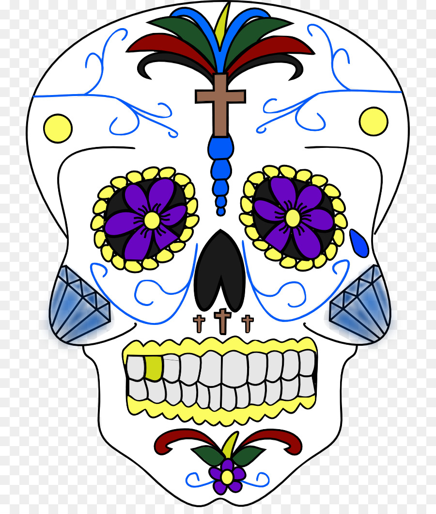 Calavera Decorada，Dia De Muertos PNG