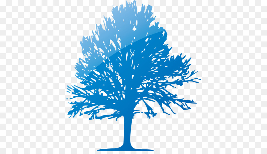 Silueta De árbol Azul，Naturaleza PNG