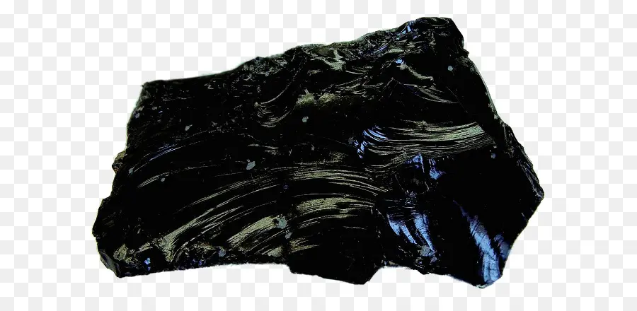Obsidiana，Vidrio Volcánico PNG