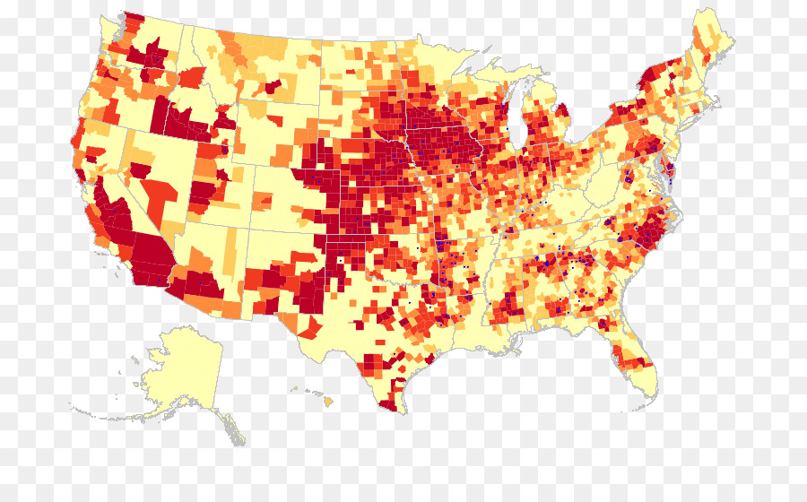 Mapa De Estados Unidos，Mapa De Calor PNG